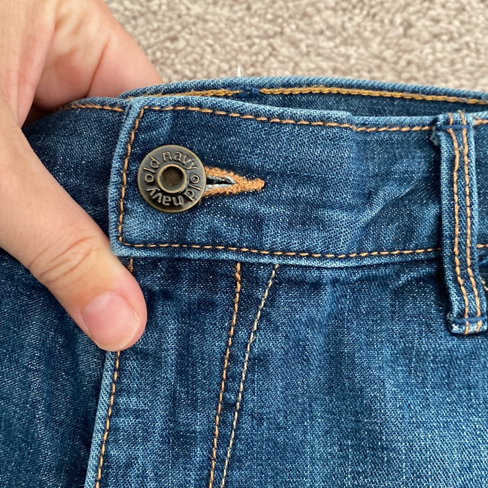 denim jean shorts size 12 low rise old navy - Picture 5 of 8